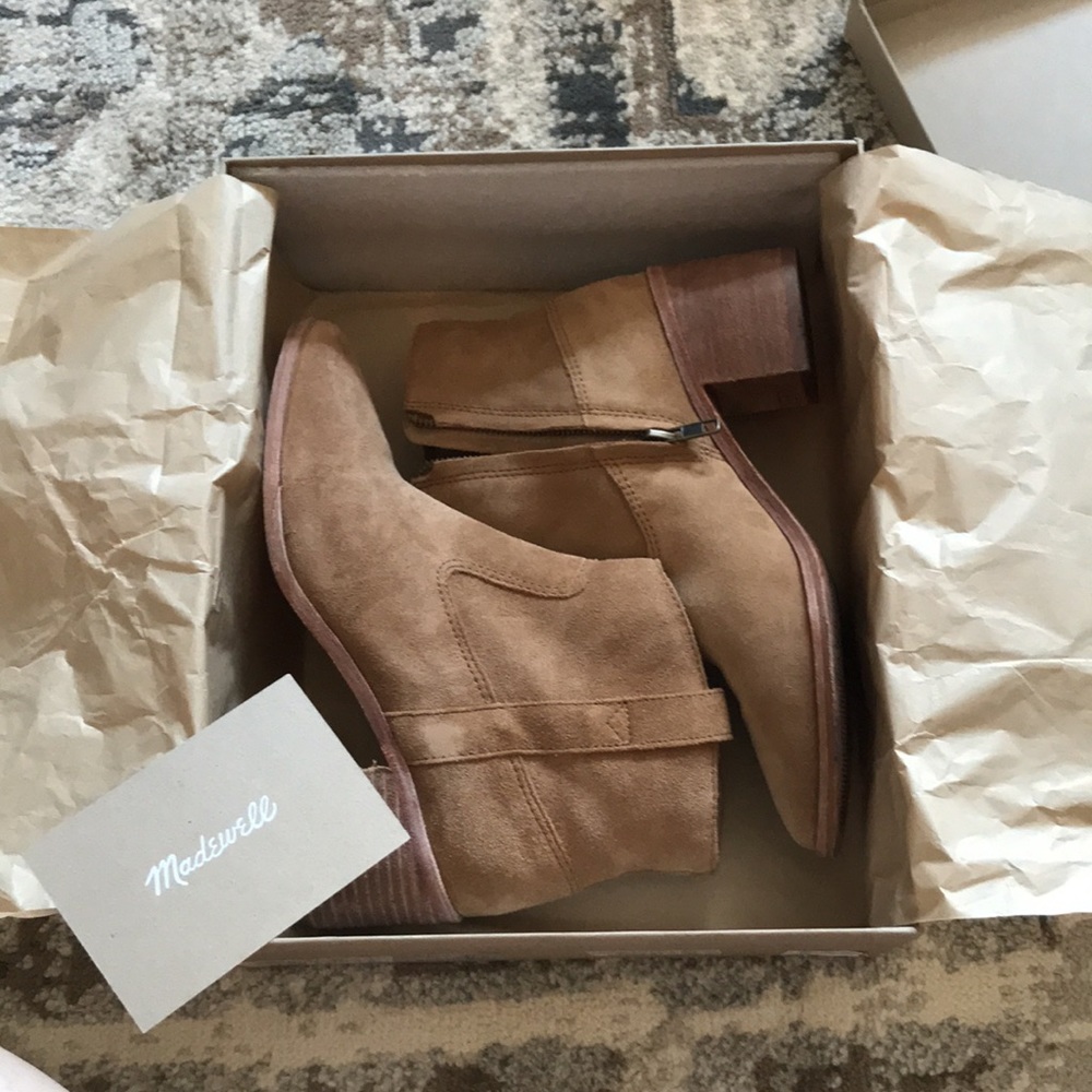 Madewell Suede Brown Boots  (worn once)
